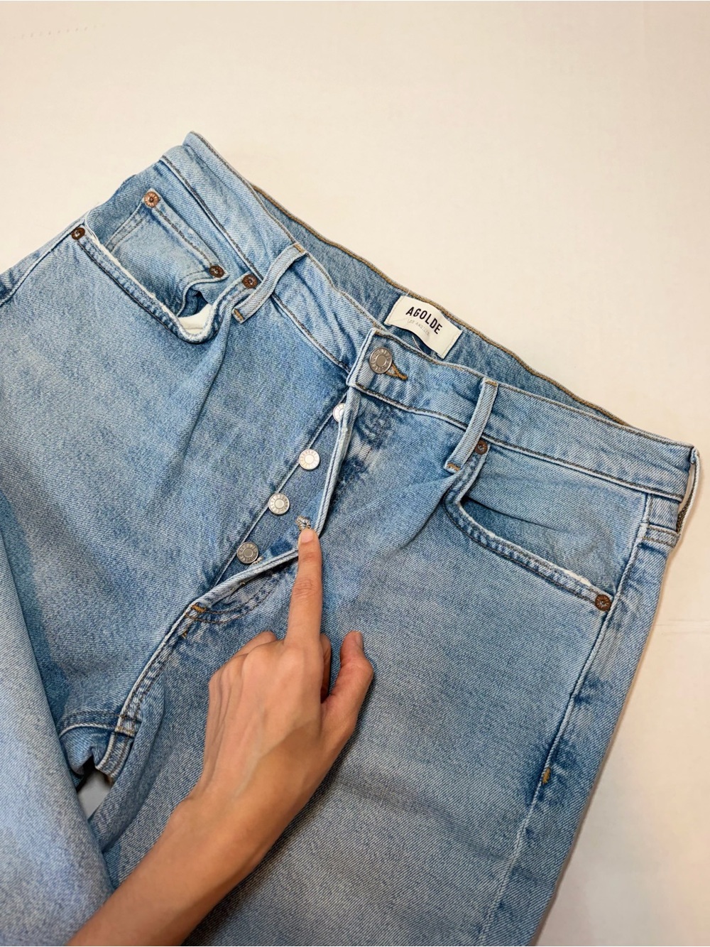 Agolde Riley High Rise Straight Crop Jeans - Picture 6 of 8